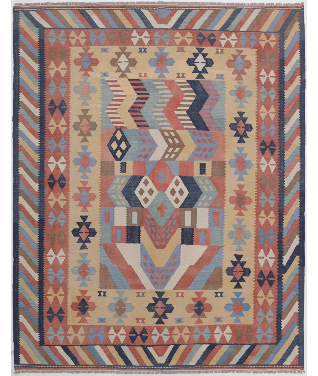 Hand Woven Kafkas Kilim Wool Kilim  - 7&#39; 11&quot; X 10&#39; 0&quot; 7&#39; 11&quot; X 10&#39; 0&quot; (241 X 305) / Multi / Multi