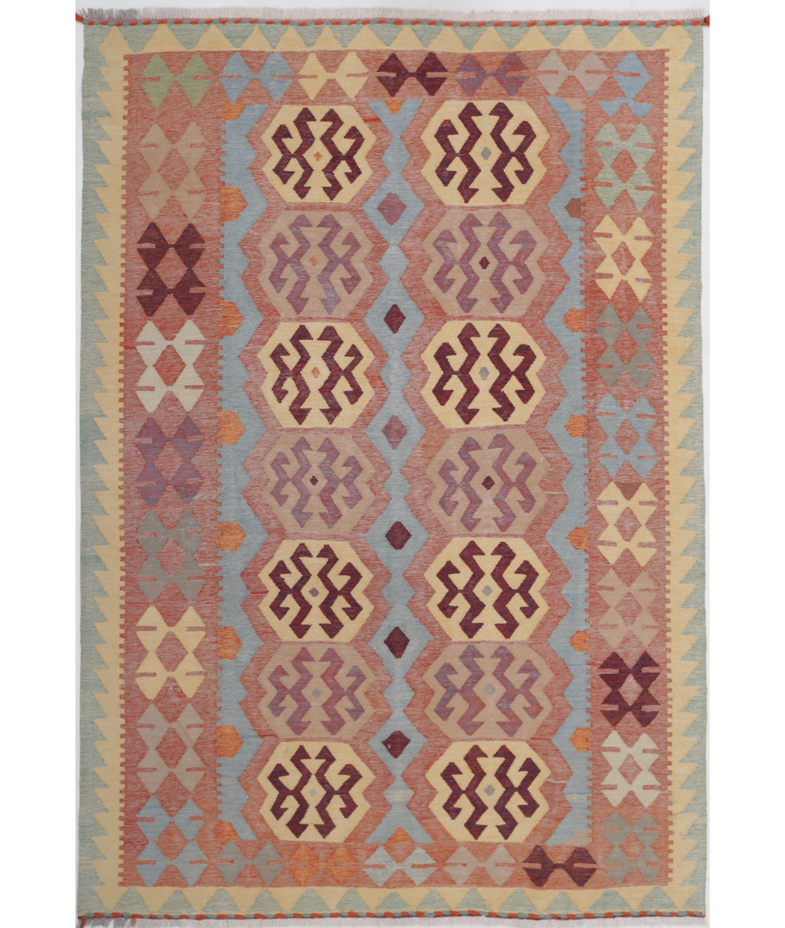 Hand Woven Kafkas Kilim Wool Kilim  - 5&#39; 11&quot; X 8&#39; 6&quot; 5&#39; 11&quot; X 8&#39; 6&quot; (180 X 259) / Multi / Multi