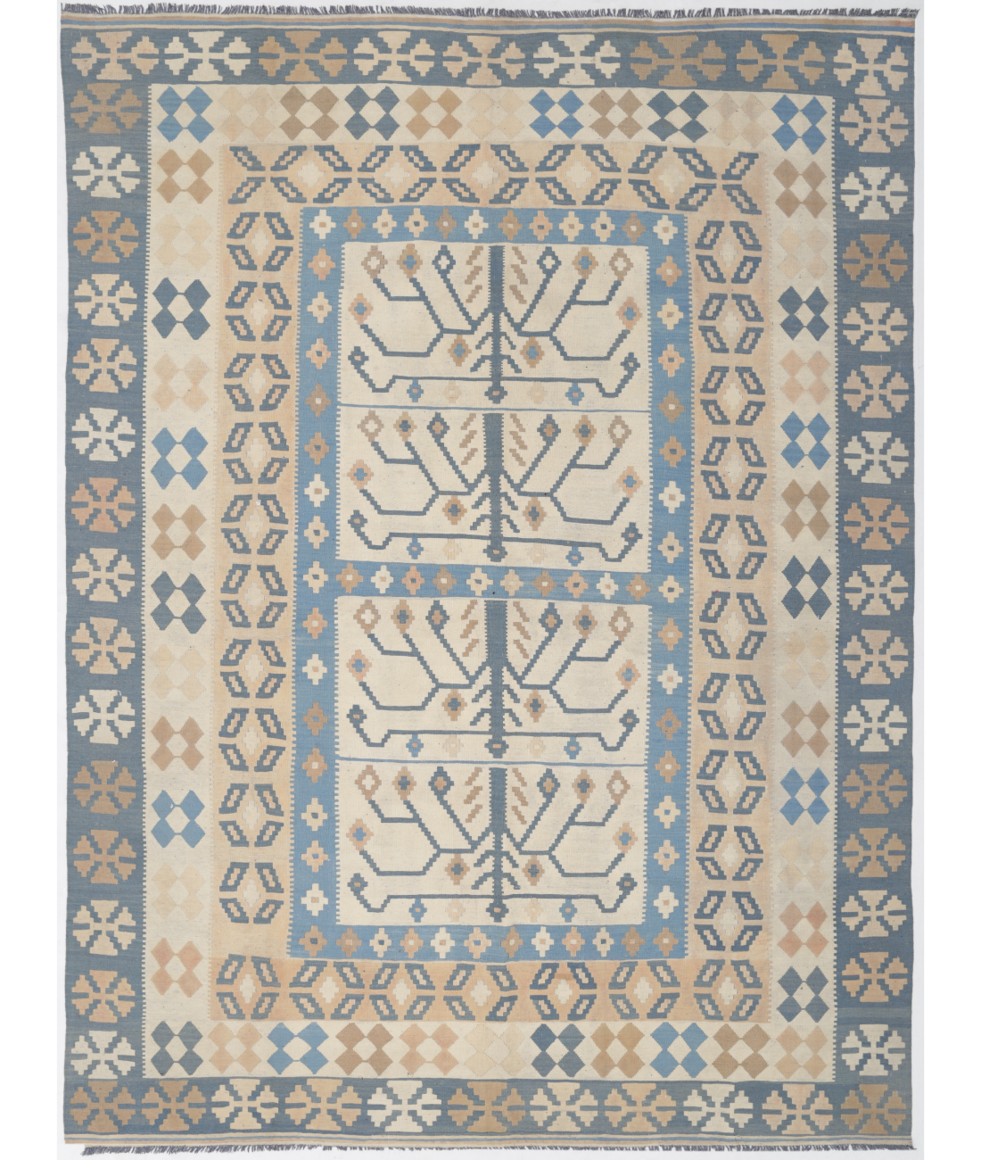 Hand Woven Kafkas Kilim Wool Kilim  - 8&#39; 8&quot; X 11&#39; 8&quot; 8&#39; 8&quot; X 11&#39; 8&quot; (264 X 356) / Beige / Grey