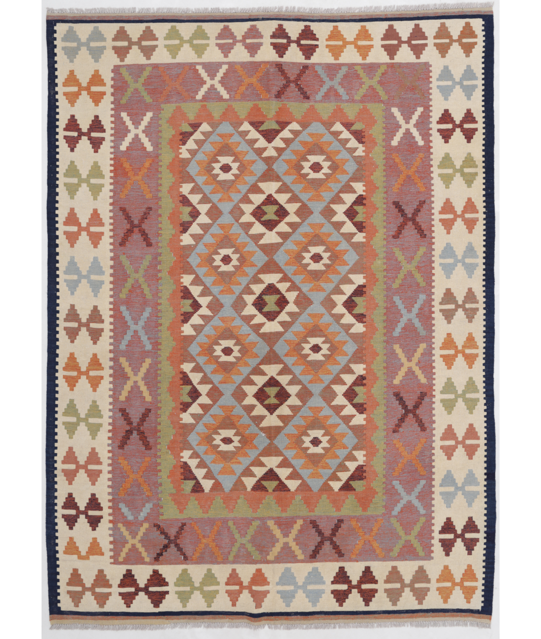 Hand Woven Kafkas Kilim Wool Kilim  - 6&#39; 0&quot; X 8&#39; 5&quot; 6&#39; 0&quot; X 8&#39; 5&quot; (183 X 257) / Multi / Multi