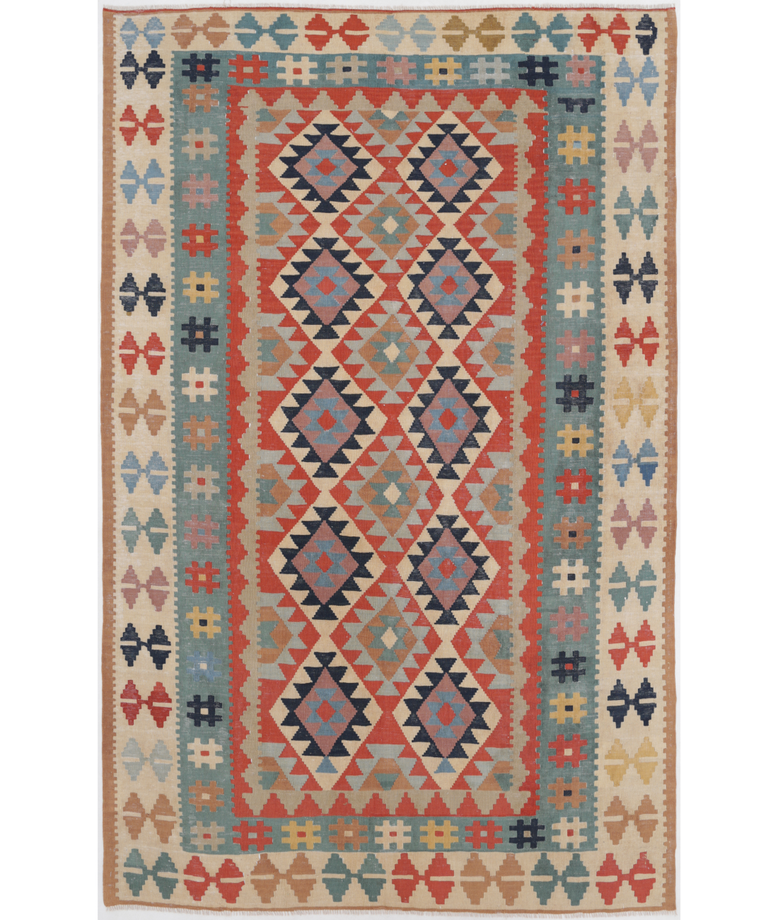 Hand Woven Kafkas Kilim Wool Kilim  - 5&#39; 6&quot; X 8&#39; 9&quot; 5&#39; 6&quot; X 8&#39; 9&quot; (168 X 267) / Multi / Multi