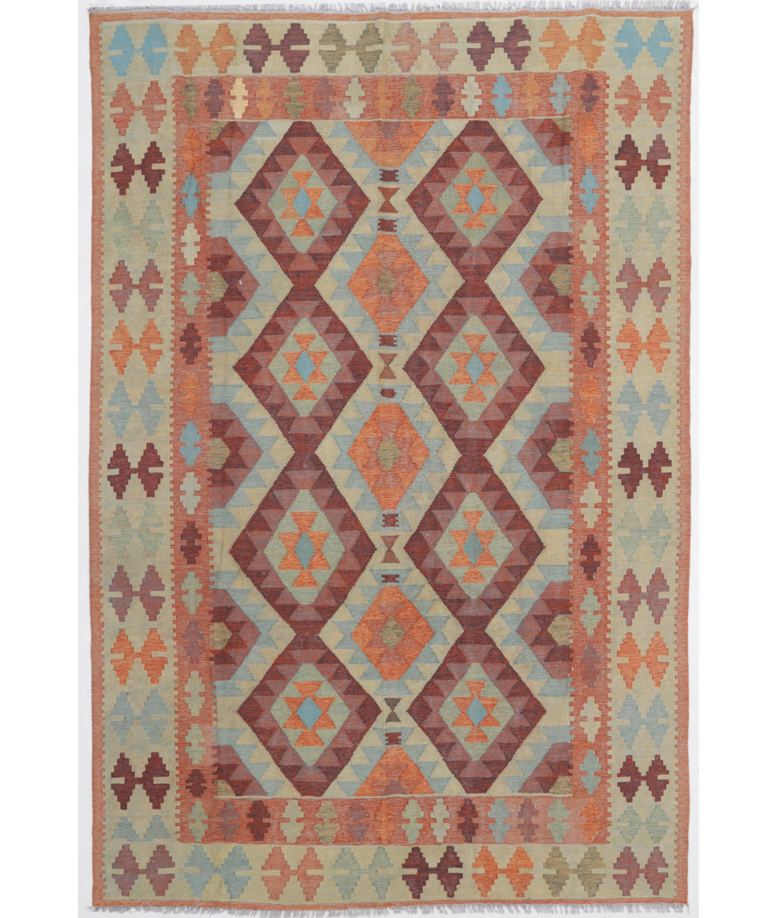 Hand Woven Kafkas Kilim Wool Kilim  - 5&#39; 9&quot; X 8&#39; 10&quot; 5&#39; 9&quot; X 8&#39; 10&quot; (175 X 269) / Multi / Multi