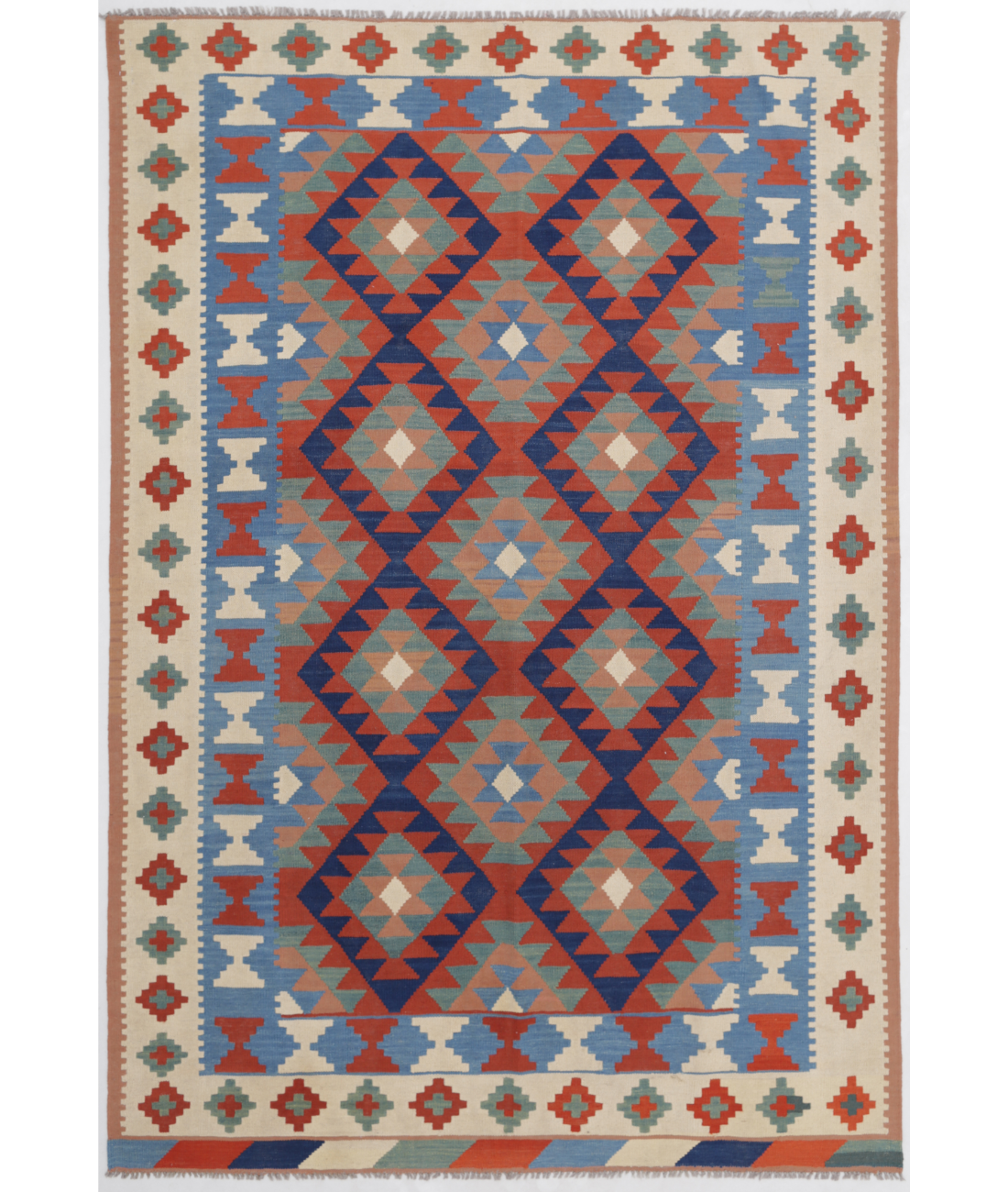 Hand Woven Kafkas Kilim Wool Kilim  - 5&#39; 10&quot; X 8&#39; 9&quot; 5&#39; 10&quot; X 8&#39; 9&quot; (178 X 267) / Multi / Multi