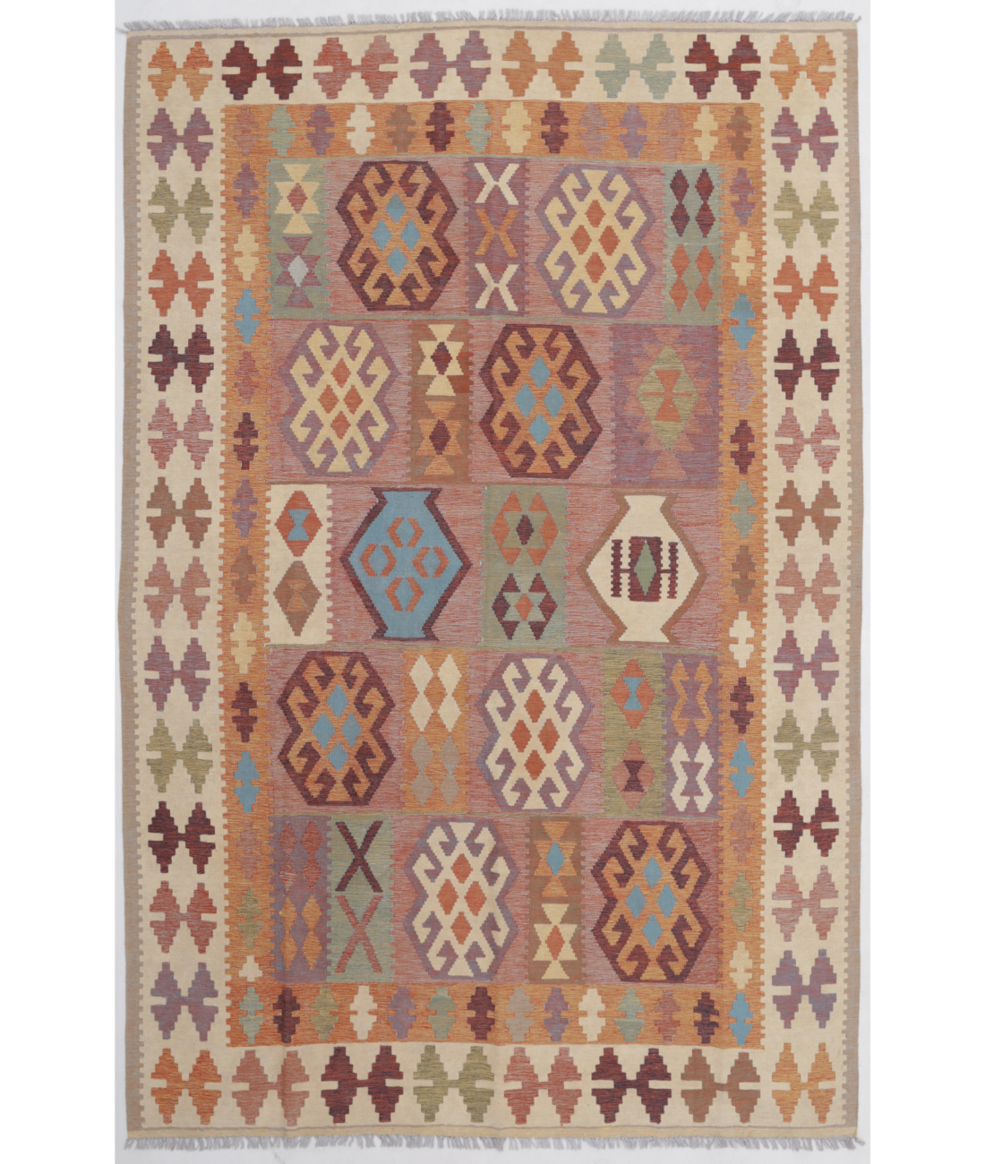 Hand Woven Kafkas Kilim Wool Kilim  - 5&#39; 10&quot; X 9&#39; 2&quot; 5&#39; 10&quot; X 9&#39; 2&quot; (178 X 279) / Multi / Multi