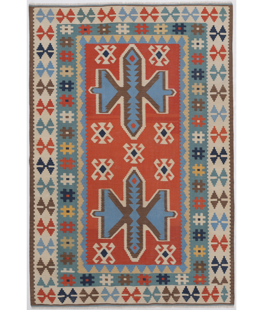 Hand Woven Kafkas Kilim Wool Kilim  - 5&#39; 9&quot; X 8&#39; 8&quot; 5&#39; 9&quot; X 8&#39; 8&quot; (175 X 264) / Multi / Multi