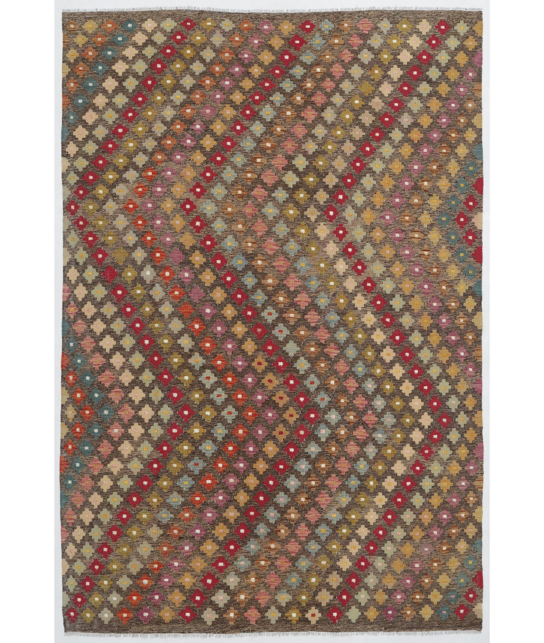 Hand Woven Natural Kilim Wool Kilim  - 6&#39; 7&quot; X 9&#39; 8&quot; 6&#39; 7&quot; X 9&#39; 8&quot; (201 X 295) / Multi / Natural