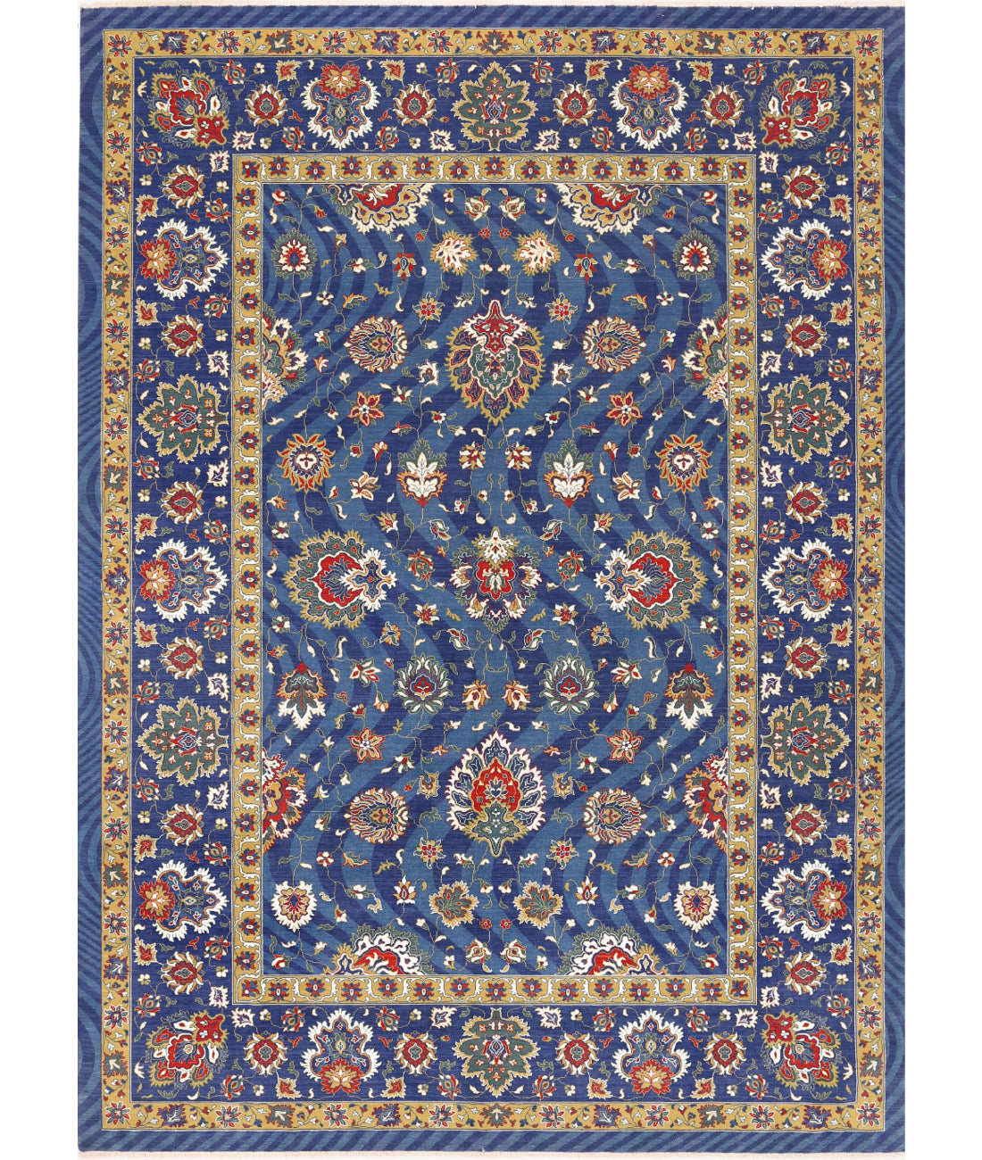 Gulshan Wool &amp; Bamboo Silk Rug - 8&#39;10&#39;&#39; x 12&#39;4&#39;&#39; 8&#39;10&#39;&#39; x 12&#39;4&#39;&#39; (265 X 370) / Blue / Red