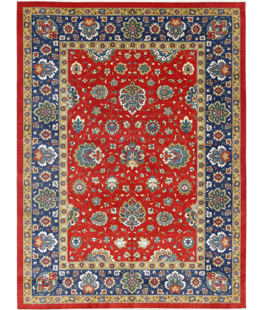 Gulshan Wool &amp; Bamboo Silk Rug - 8&#39;10&#39;&#39; x 12&#39;3&#39;&#39; 8&#39;10&#39;&#39; x 12&#39;3&#39;&#39; (265 X 368) / Red / Blue