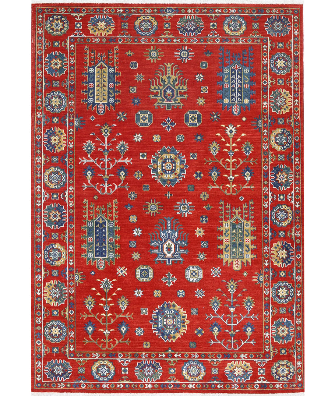 Gulshan Wool &amp; Bamboo Silk Rug - 4&#39;0&#39;&#39; x 5&#39;9&#39;&#39; 4&#39;0&#39;&#39; x 5&#39;9&#39;&#39; (120 X 173) / Red / Blue