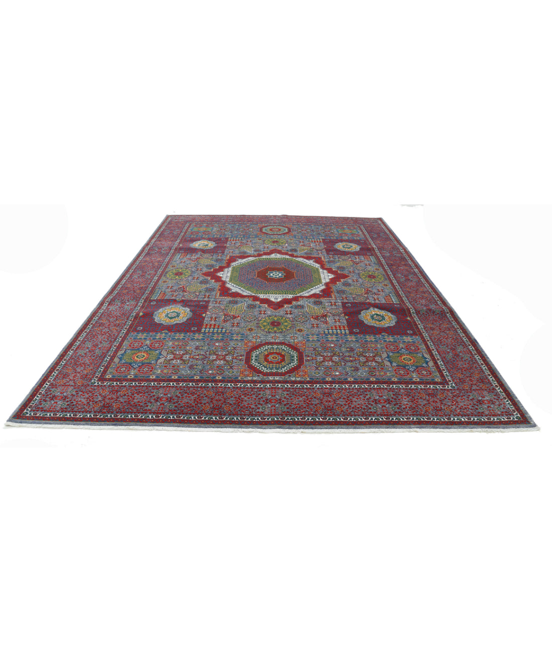 Gulshan Wool & Bamboo Silk Rug - 8'10'' x 11'11'' 8'10'' x 11'11'' (265 X 358) / Red / Red