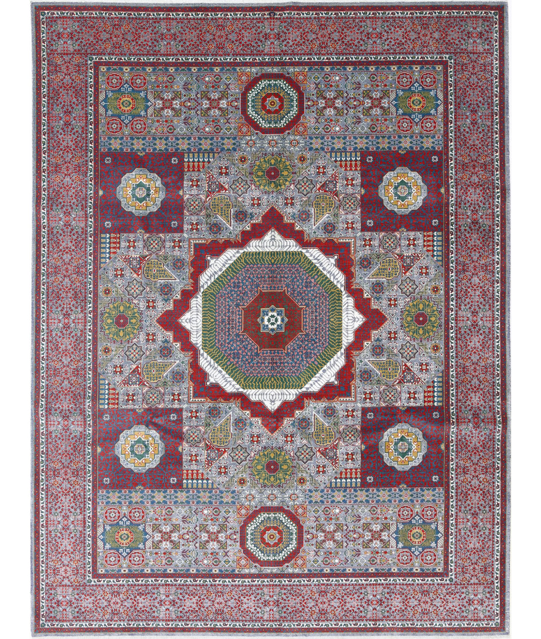 Gulshan Wool &amp; Bamboo Silk Rug - 8&#39;10&#39;&#39; x 11&#39;11&#39;&#39; 8&#39;10&#39;&#39; x 11&#39;11&#39;&#39; (265 X 358) / Red / Red