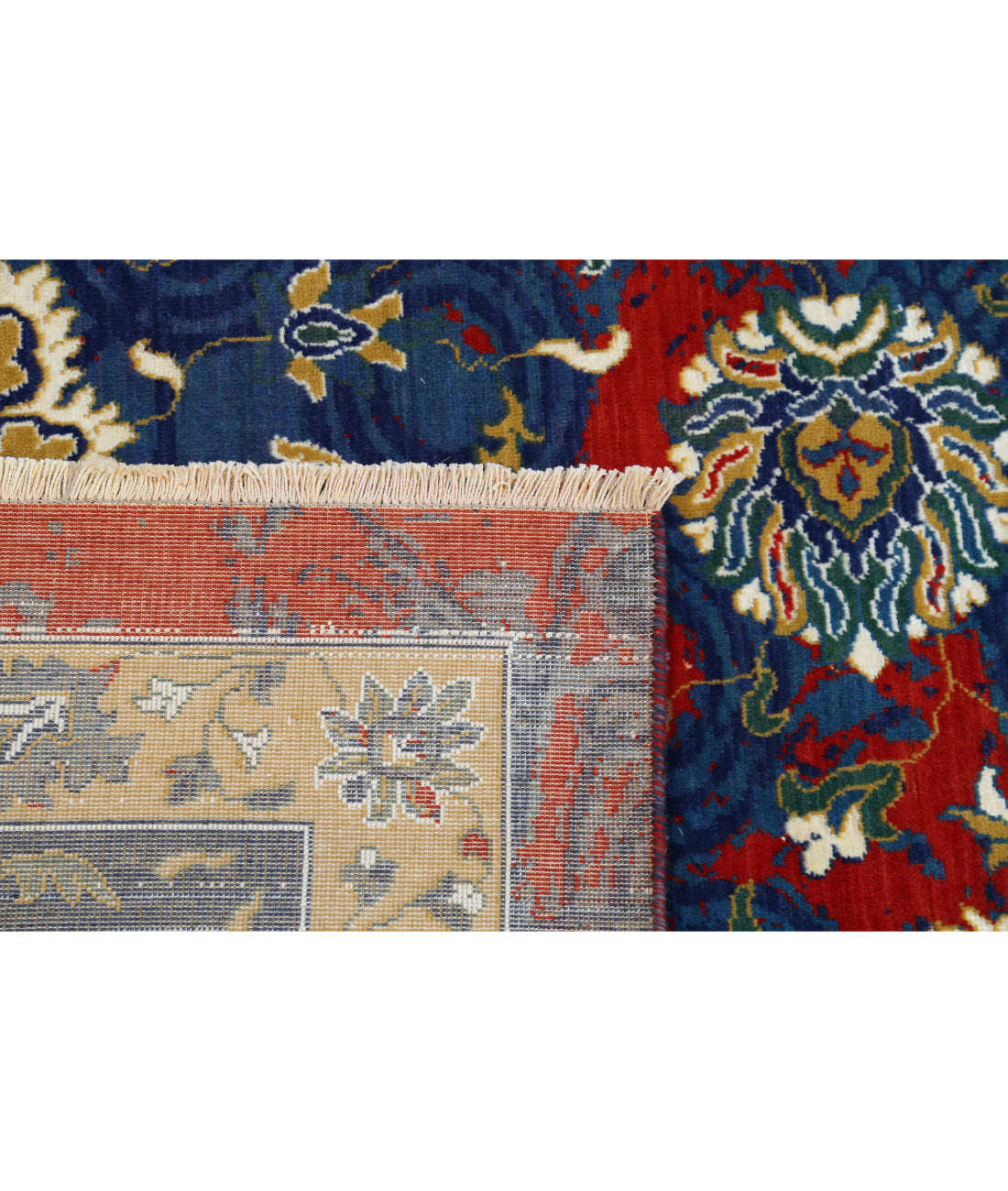 Gulshan Wool & Bamboo Silk Rug - 8'11'' x 12'2'' 8'11'' x 12'2'' (268 X 365) / Red / Blue