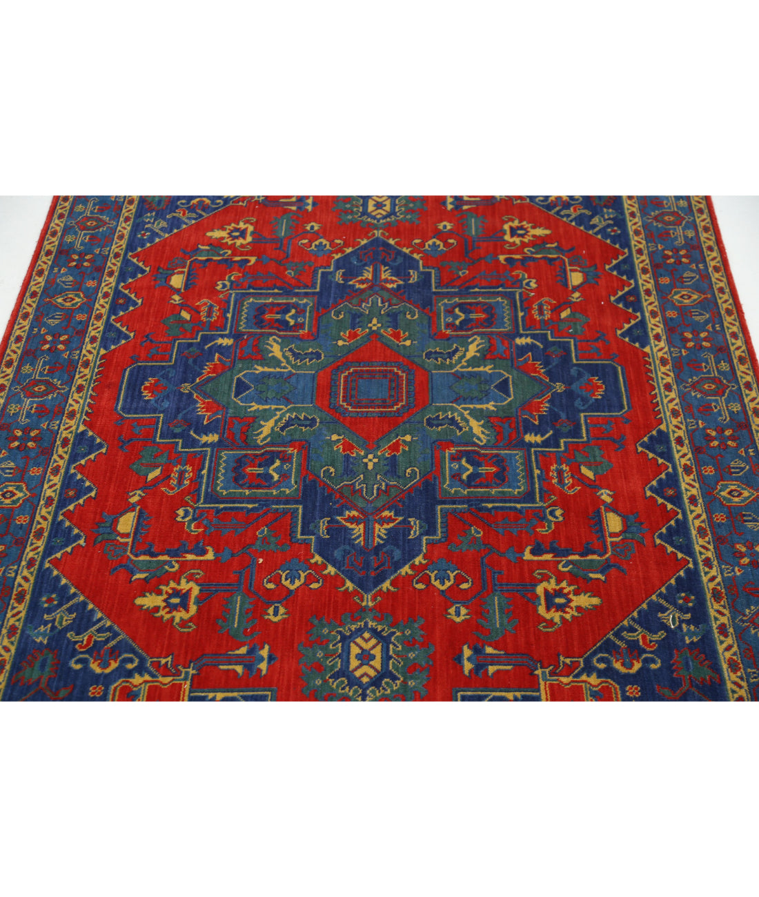 Gulshan Wool Rug - 3'10'' x 6'0'' 3'10'' x 6'0'' (115 X 180) / Blue / Red