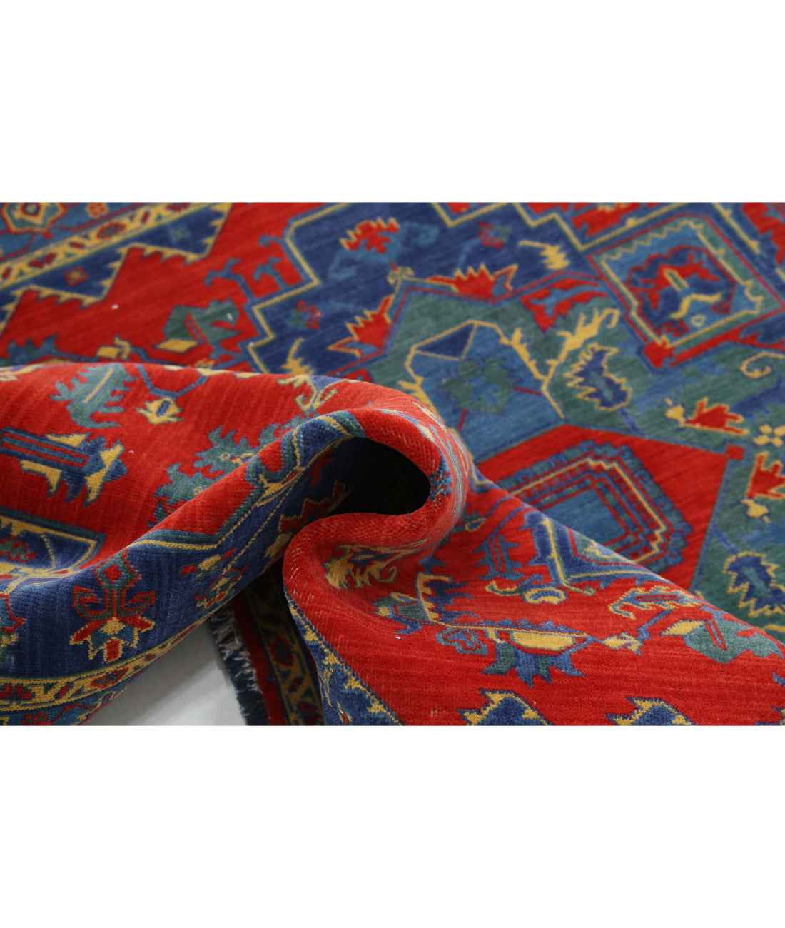 Gulshan Wool Rug - 3'10'' x 6'0'' 3'10'' x 6'0'' (115 X 180) / Blue / Red