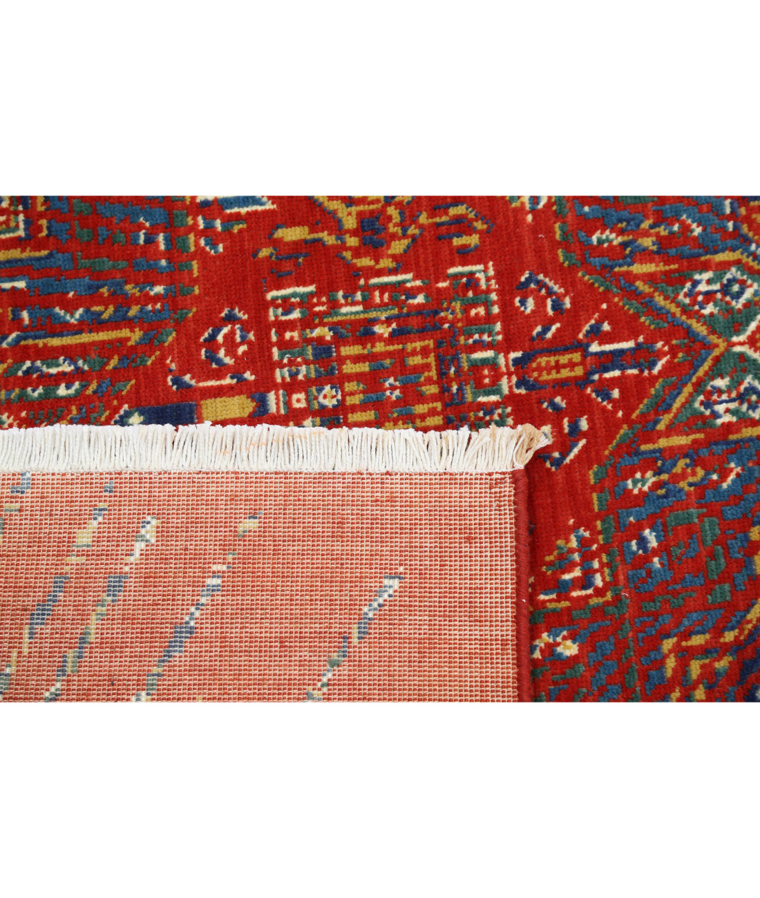 Gulshan Wool & Bamboo Silk Rug - 4'0'' x 5'9'' 4'0'' x 5'9'' (120 X 173) / Red / Blue