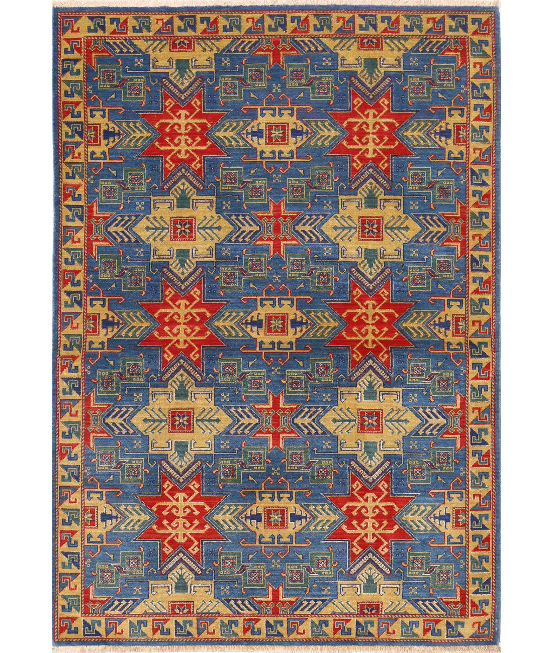 Gulshan Wool &amp; Bamboo Silk Rug - 4&#39;0&#39;&#39; x 5&#39;9&#39;&#39; 4&#39;0&#39;&#39; x 5&#39;9&#39;&#39; (120 X 173) / Blue / Gold